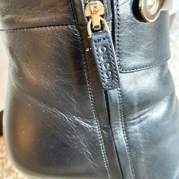 ‼️SALE‼️🔥HP!🔥Sexy Gucci Black Leather Knee Stiletto Boot - Picture 8 of 16